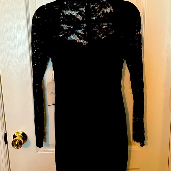 BLASHE BLACK MINI DRESS Lace and cotton - Picture 8 of 8